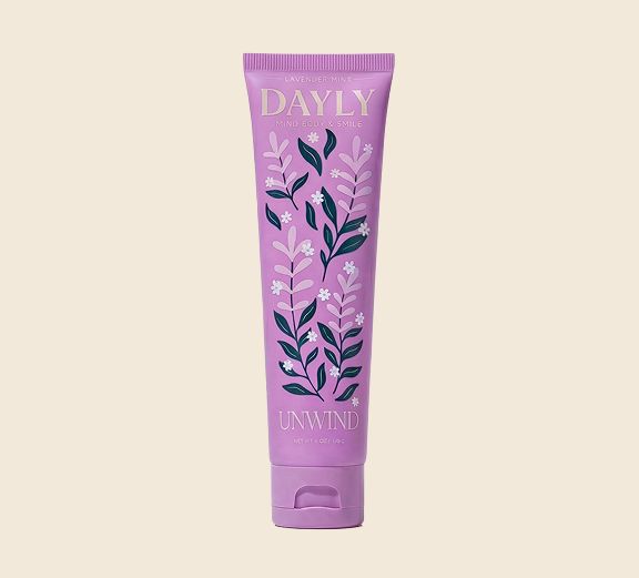 DAYLY UNWIND PM toothpaste, lavender mint flavor