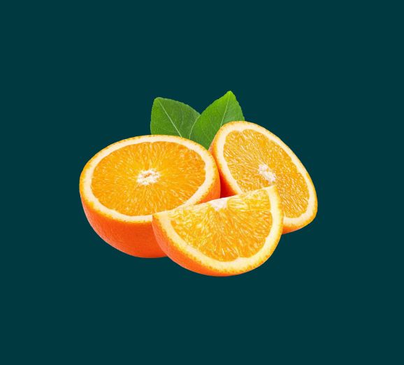 Sliced orange representing vitamin C